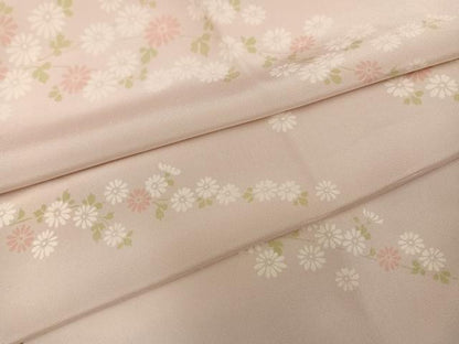 平和屋着物●長襦袢　無双仕立て　草花文　正絹　逸品　AABL8907ph