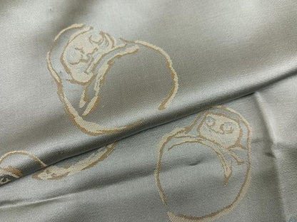 平和屋着物●男性　長襦袢　袷　達磨　ダルマ　正絹　逸品　AABL8909ph