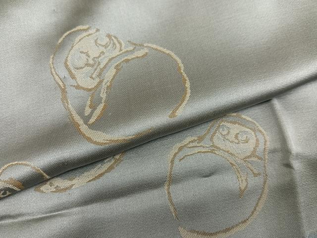 平和屋着物●男性　長襦袢　袷　達磨　ダルマ　正絹　逸品　AABL8909ph