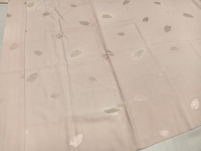 平和屋着物●長襦袢　無双仕立て　舞桜地紋　暈し染め　正絹　逸品　AABL8912ph