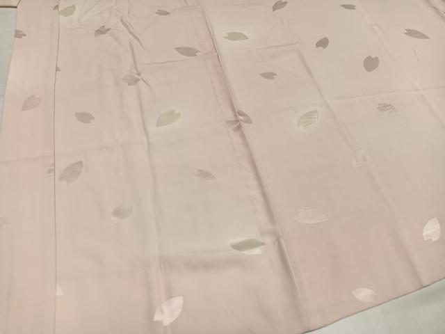 平和屋着物●長襦袢　無双仕立て　舞桜地紋　暈し染め　正絹　逸品　AABL8912ph