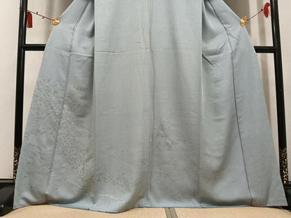 平和屋着物●訪問着　総刺繍　花尽くし　金糸　正絹　逸品　AABL8913ph