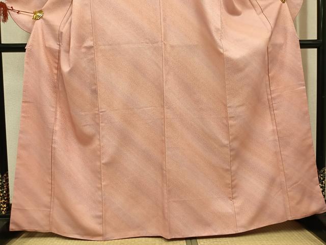 平和屋着物●小振袖　二尺袖　草花文　暈し染め　洗える着物　AABL8917ph