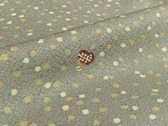 平和屋着物▽上質な小紋　単衣　成り物　正絹　逸品　AABL8933jh