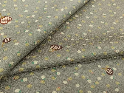 平和屋着物▽上質な小紋　単衣　成り物　正絹　逸品　AABL8933jh