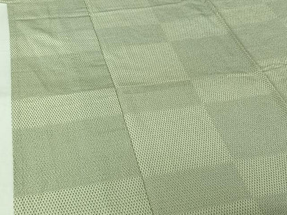 平和屋着物▽本塩沢　単衣　110亀甲　横段文　正絹　逸品　AABL8939jh