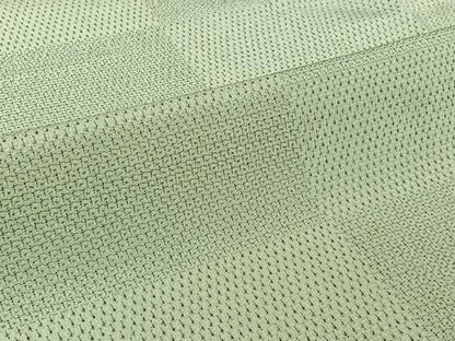 平和屋着物▽本塩沢　単衣　110亀甲　横段文　正絹　逸品　AABL8939jh