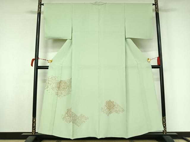 平和屋着物▽中国三大刺繡　スワトウ刺繡　汕頭刺繡　総刺繍　色留袖　単衣　正倉院花文　正絹　逸品　AABL8952jh