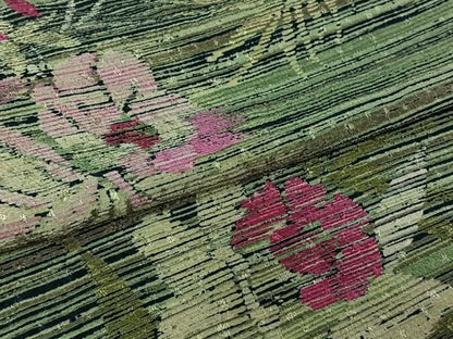 平和屋着物▽小紋　単衣　草花文　洗える着物　AABL8953jh