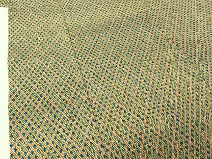 平和屋着物▽上質な小紋　単衣　網目文　正絹　逸品　AABL8958jh
