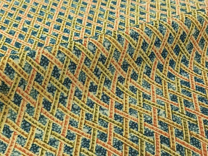 平和屋着物▽上質な小紋　単衣　網目文　正絹　逸品　AABL8958jh