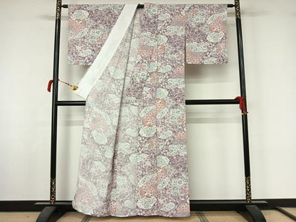 平和屋着物▽小紋　単衣　辻が花　暈し染め　洗える着物　AABL8961jh
