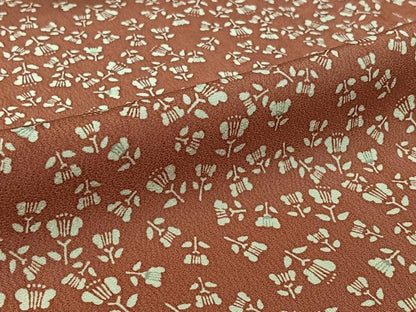 平和屋着物▽上質な小紋　単衣　遠州椿　正絹　逸品　AABL8967jh