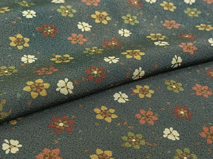 平和屋着物▽上質な小紋　単衣　舞花文　正絹　逸品　AABL8968jh