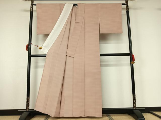 平和屋着物▽上質な小紋　単衣　作家物　霞文　暈し染め　正絹　逸品　AABL8973jh