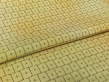 平和屋着物▽上質な紬　単衣　亀甲柄　暈し染め　正絹　逸品　AABL8974jh