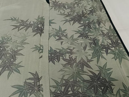 平和屋着物▽訪問着　無双　紗袷　紗×紗　楓文　正絹　逸品　未使用　AABL8975jh
