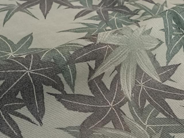 平和屋着物▽訪問着　無双　紗袷　紗×紗　楓文　正絹　逸品　未使用　AABL8975jh