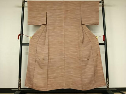 平和屋着物▽上質な小紋　単衣　作家物　霞文　暈し染め　正絹　逸品　未使用　AABL8976jh