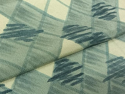 平和屋着物▽上質な小紋　単衣　幾何学文様　正絹　逸品　AABL8983jh