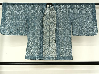 平和屋着物▽羽織　スリーシーズン　春夏秋　塵除け　総レース　草花文　AABL8993jh