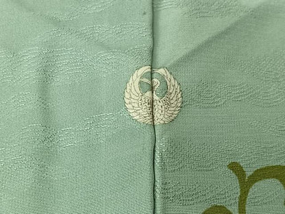 平和屋着物▽訪問着　単衣　草花文　金彩　正絹　逸品　AABL8996jh
