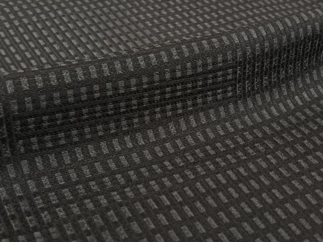 平和屋着物▽上質な小紋　単衣　格子　正絹　逸品　AABL9002jh
