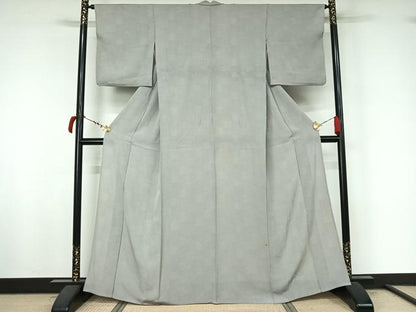 平和屋着物▽江戸小紋　単衣　市松寄せ小紋柄　正絹　逸品　AABL9004jh