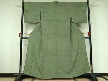 平和屋着物▽上質な小紋　単衣　霞文　正絹　逸品　AABL9006jh