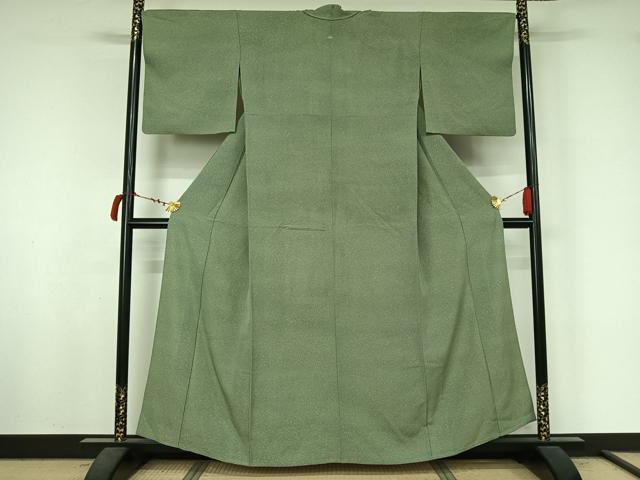 平和屋着物▽上質な小紋　単衣　霞文　正絹　逸品　AABL9006jh