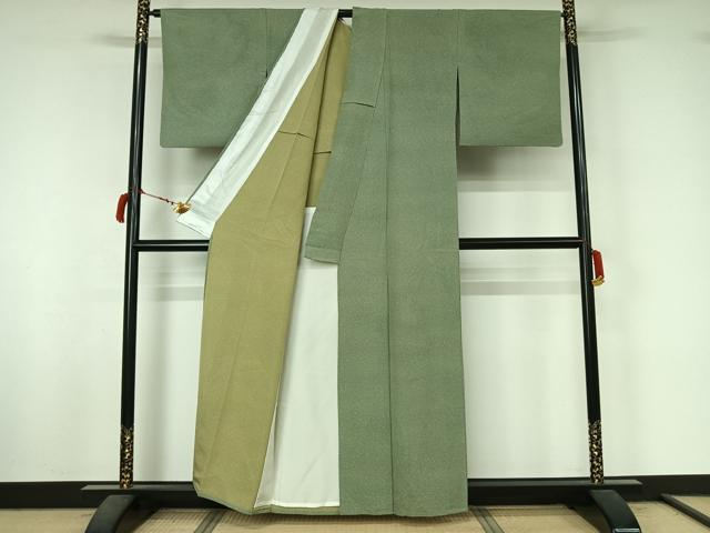 平和屋着物▽上質な小紋　単衣　霞文　正絹　逸品　AABL9006jh