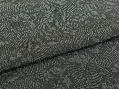 平和屋着物▽上質な小紋　単衣　草花文　正絹　逸品　AABL9010jh