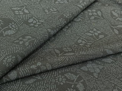 平和屋着物▽上質な小紋　単衣　草花文　正絹　逸品　AABL9010jh
