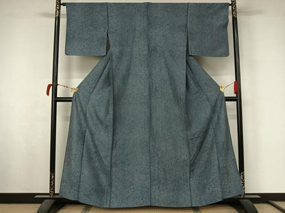 平和屋着物▽江戸小紋　単衣　雲重ね文　鮫小紋柄　正絹　逸品　AABL9020jh