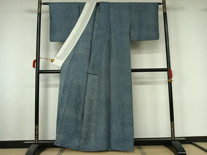平和屋着物▽江戸小紋　単衣　雲重ね文　鮫小紋柄　正絹　逸品　AABL9020jh