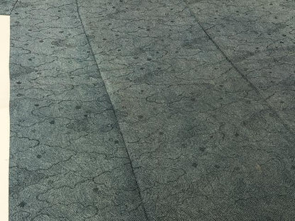 平和屋着物▽江戸小紋　単衣　雲重ね文　鮫小紋柄　正絹　逸品　AABL9020jh