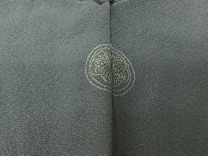 平和屋着物▽訪問着　単衣　総刺繍　花鳥文　暈し染め　金糸　正絹　逸品　AABL9028jh