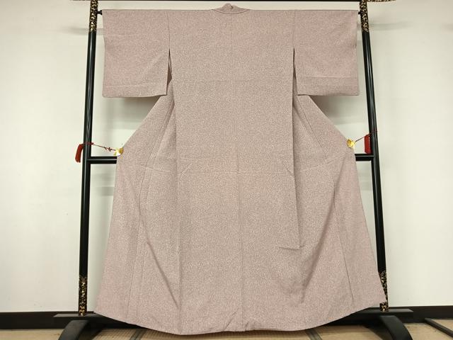 平和屋着物▽上質な小紋　単衣　霞文　たたき染め　正絹　逸品　AABL9038jh
