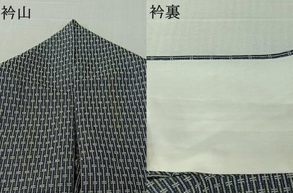 平和屋着物▽お召　訪問着　単衣　霞文　正絹　逸品　AABL9044jh