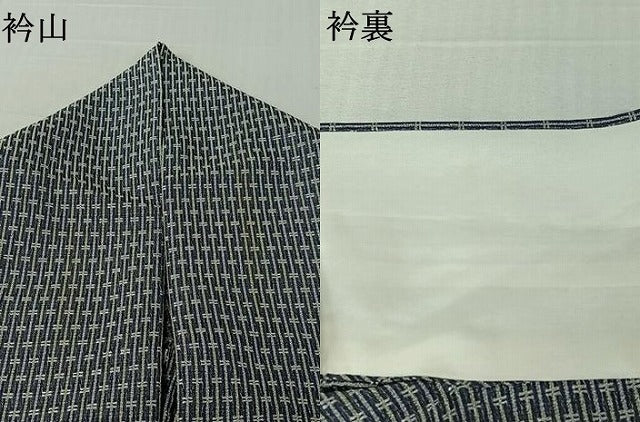 平和屋着物▽お召　訪問着　単衣　霞文　正絹　逸品　AABL9044jh