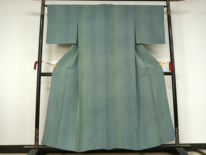 平和屋着物▽上質な小紋　単衣　作家物　霞文　暈し染め　正絹　逸品　AABL9045jh