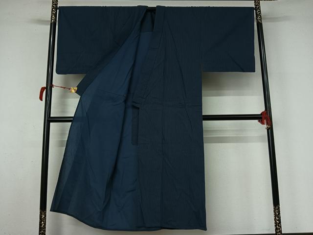 平和屋着物▽男性　小紋　単衣　縞　AABL9051jh