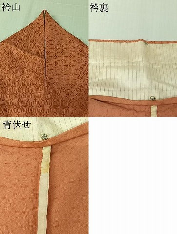 平和屋着物▽訪問着　単衣　刺繍　草花文　正絹　逸品　AABL9055jh