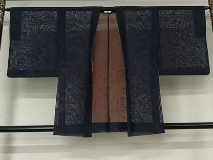 平和屋着物▽羽織　スリーシーズン　春夏秋　塵除け　唐草文　銀通し地　正絹　逸品　AABL9058jh