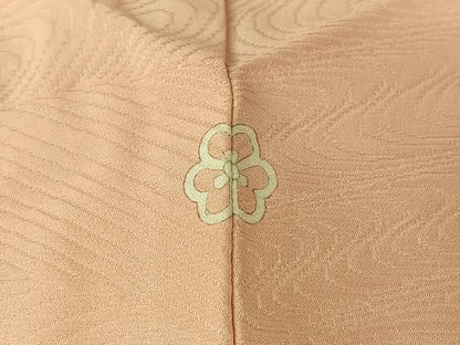 平和屋着物▽上質な色無地　単衣　流水地紋　虹色　正絹　逸品　AABL9062jh