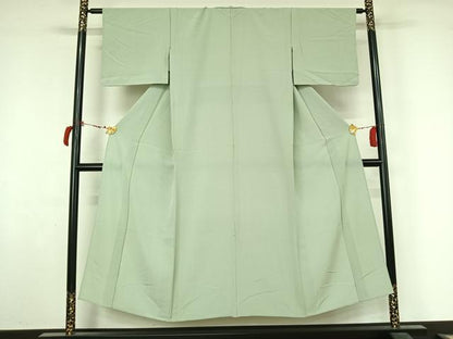 平和屋着物▽上質な色無地　単衣　夏虫色　正絹　逸品　AABL9063jh