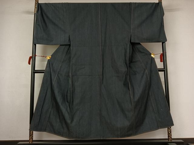 平和屋着物▽男性　デニム着物　単衣　霞文　AABL9072jh