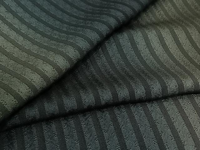 平和屋着物▽お召　単衣　霞文　暈し染め　正絹　逸品　AABL9077jh