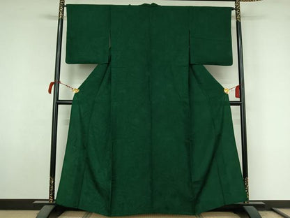 平和屋着物▽江戸小紋　単衣　孔雀羽文　鮫小紋柄　正絹　逸品　AABL9078jh