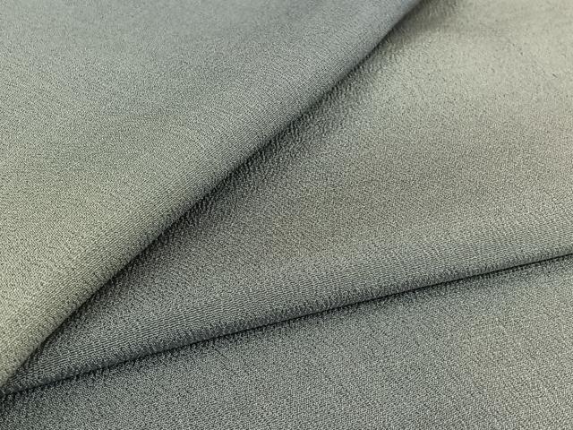 平和屋着物▽お召　単衣　霞文　正絹　逸品　AABL9079jh